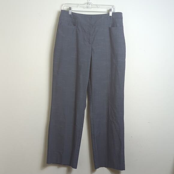 Minimalistic Grey Wide Straight Leg Pants Women's Size 12 - Picture 1 of 12